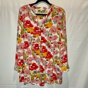 Christian Siriano Flowy Floral Mini Dress